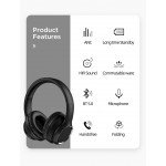 Wholesale ANC Active Noise Cancellation Bluetooth Wireless Foldable Headphone Headset with Built in Mic for Adults Children Work Home School for Universal Cell Phones, Laptop, Tablet, and More (Black)